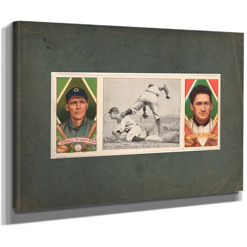 Geo T Stovalljames Austin St Louis Browns Baseball Card Portrait — Stretched Canvas Print | Bella Frye