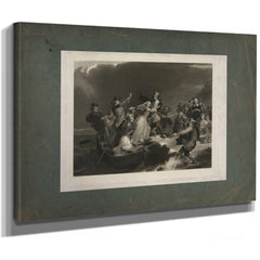Landing of the Pilgrims on Plymouth Rock 162 1869 — Stretched Canvas Print | Bella Frye