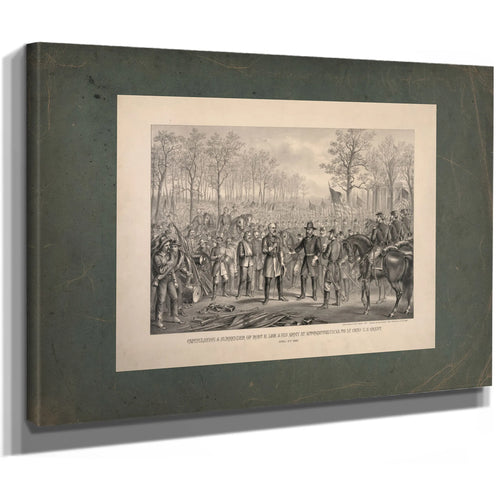 Capitulation Surrender of Robert E Lee His Army at Appomattox Chi Va to Lt — Stretched Canvas Print | Bella Frye