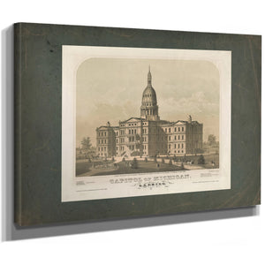 Capitol of Michigan Lansing 19th Century — Stretched Canvas Print | Bella Frye