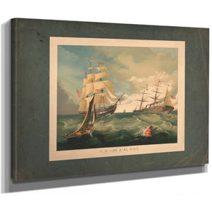 Gw Gail Ax Navy 1886 — Stretched Canvas Print | Bella Frye