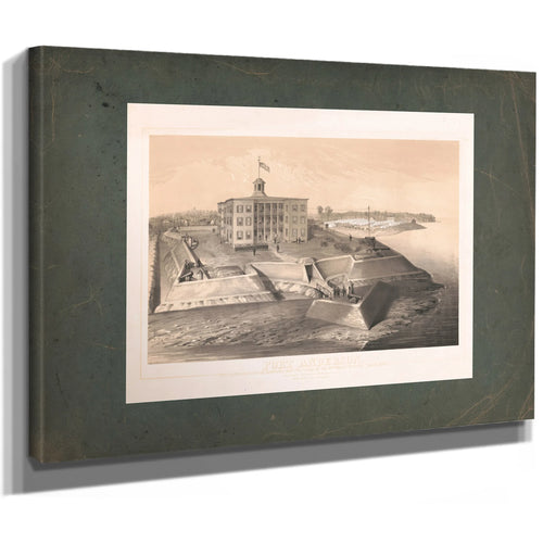 Fort Anderson Paducah Kentucky and the Camp of the 6th Illinois Cavalry Apri — Stretched Canvas Print | Bella Frye
