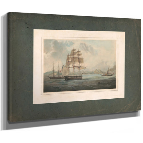 Frigate America Frigate La Rein Blanche 19th Century — Stretched Canvas Print | Bella Frye