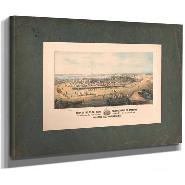 Camp of the 7th Maine Volunteers as Seen From the Fortifications Erected by — Stretched Canvas Print | Bella Frye