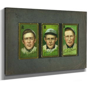 Joe Tinker Chicago Cubs Baseball Card Portrait 2 — Stretched Canvas Print | Bella Frye