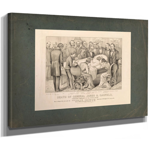 Death of General James a Garfield Twentieth President of the United States 1 — Stretched Canvas Print | Bella Frye