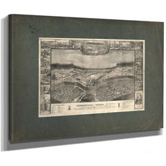 Andersonville Prison Camp Sumter Ga as it Appeared August 1st 1864 When it C — Stretched Canvas Print | Bella Frye