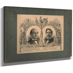 Democratic Candidates William J Bryan John W Kern 198 — Stretched Canvas Print | Bella Frye