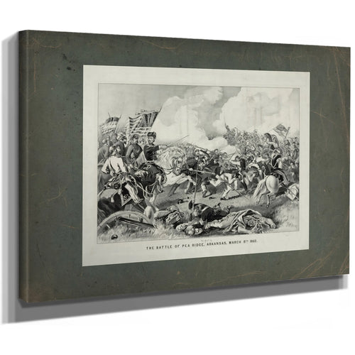 Battle of Pea Ridge Arkansas March 8th 1862 1862 — Stretched Canvas Print | Bella Frye