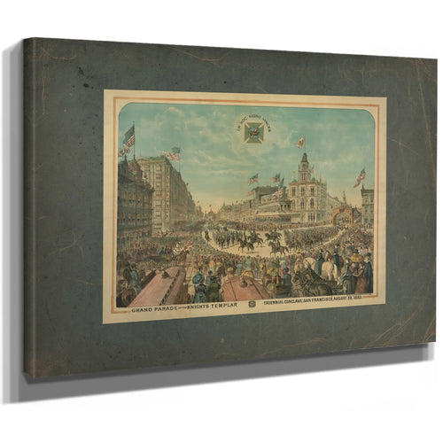 Grand Parade of the Knights Templar Triennial Conclave San Francisco August — Stretched Canvas Print | Bella Frye