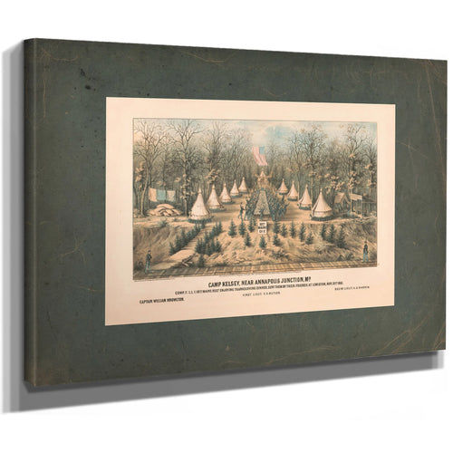Camp Kelsey Near Annapolis Junction Md 1861 — Stretched Canvas Print | Bella Frye