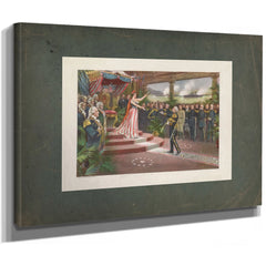 Americas Welcome to Dewey 1899 — Stretched Canvas Print | Bella Frye
