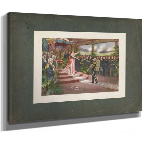 Americas Welcome to Dewey 1899 — Stretched Canvas Print | Bella Frye