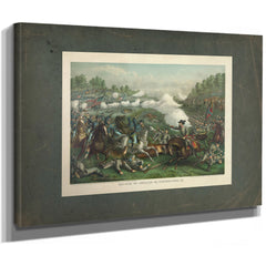 Battle of Opequan or Winchester Vasept 19 1864union_ Gen Sheridan Conf Gen E — Stretched Canvas Print | Bella Frye