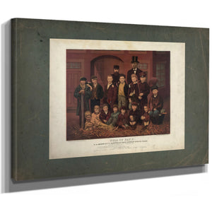 Dl Moody and Jv Farwells First Sunday School Class North Market Hall Chicago — Stretched Canvas Print | Bella Frye