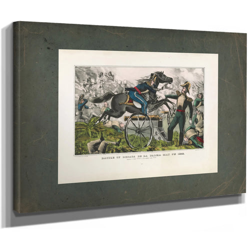 Battle of Resaca De La Palma May 9th 1846 Capture of Genl Vega by the Gallan — Stretched Canvas Print | Bella Frye