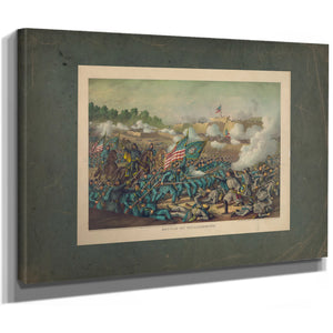 Battle of Williamsburggen Hancocks Charge May 5 1862 Union Gen Mcclellan Con — Stretched Canvas Print | Bella Frye