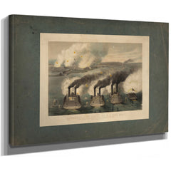 Capture of Fort Henry by Us Gun Boats Under the Command of Flag Officer Foot — Stretched Canvas Print | Bella Frye