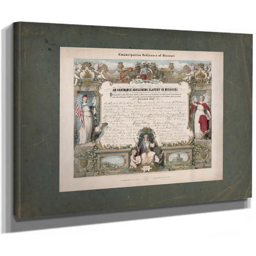 Emancipation Ordinance of Missouri an Ordinance Abolishing Slavery in Missou — Stretched Canvas Print | Bella Frye