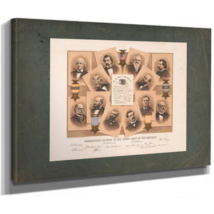 Commanders in Chief of the Grand Army of the Republic 1885 — Stretched Canvas Print | Bella Frye