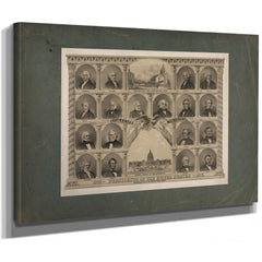 1776 Presidents of the United States 1876 1874 — Stretched Canvas Print | Bella Frye