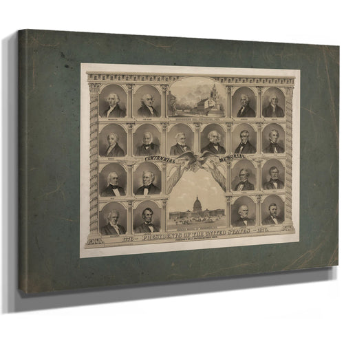 1776 Presidents of the United States 1876 1874 — Stretched Canvas Print | Bella Frye