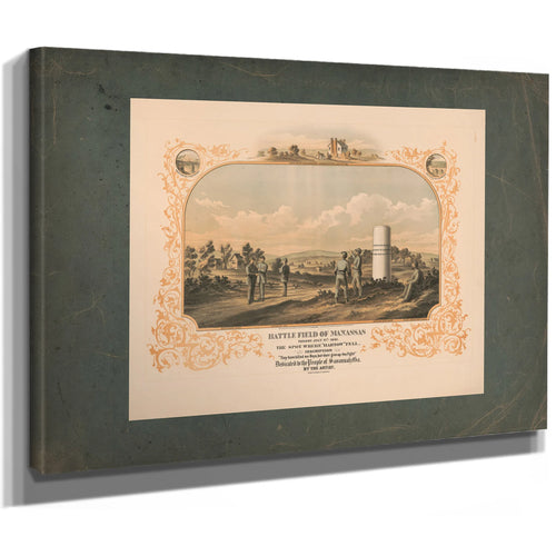 Battle Field of Manassas Fought July 21th 1861 1872 — Stretched Canvas Print | Bella Frye