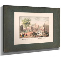 Gate of Belen_ Mexico the 13th September 1847 1847 — Stretched Canvas Print | Bella Frye