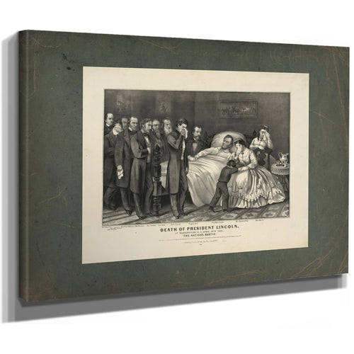 Death of President Lincoln_ at Washington Dc April 15th 1865 the Nations Mar — Stretched Canvas Print | Bella Frye