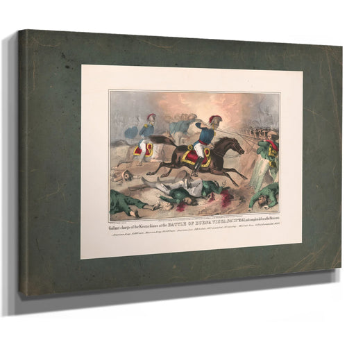 Gallant Charge of the Kentuckians at the Battle of Buena Vista Feby 23nd 184 — Stretched Canvas Print | Bella Frye