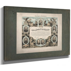 Emancipation Proclamation Proclamation by the Governor 1865 — Stretched Canvas Print | Bella Frye