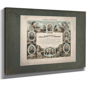 Emancipation Proclamation Proclamation by the Governor 1865 — Stretched Canvas Print | Bella Frye