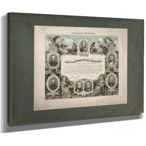 Emancipation Proclamation Proclamation by the Governor 1865 — Stretched Canvas Print | Bella Frye