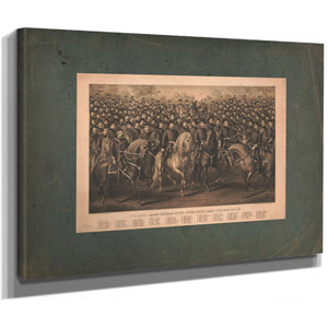 Full Rank Major Generals of the United States Army Civil War 1861 65 1887 — Stretched Canvas Print | Bella Frye