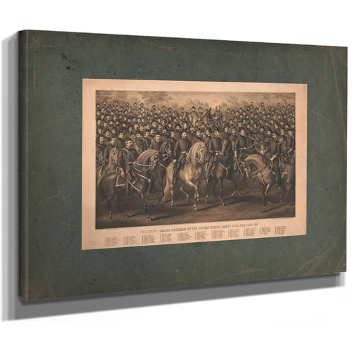 Full Rank Major Generals of the United States Army Civil War 1861 65 1887 — Stretched Canvas Print | Bella Frye