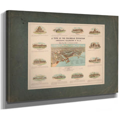 a View of the Columbian Exposition 1892 — Stretched Canvas Print | Bella Frye
