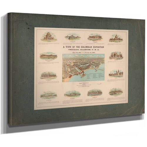 a View of the Columbian Exposition 1892 — Stretched Canvas Print | Bella Frye