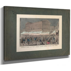 Great Riot at the Astor Place Opera House New York on Thursday Evening May 1 — Stretched Canvas Print | Bella Frye
