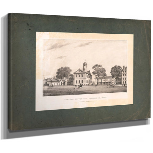 Harvard University Cambridge Mass 19th Century — Stretched Canvas Print | Bella Frye