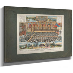Grand Banquet Given by the Citizens of Cincinnati to the Visiting Merchants — Stretched Canvas Print | Bella Frye