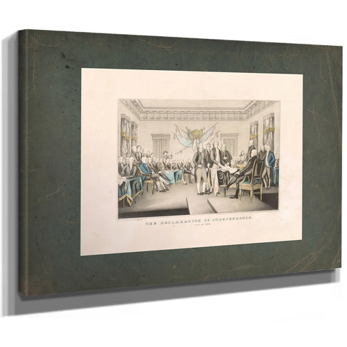 Declaration of Independence July 4th 1776 1835 1856 — Stretched Canvas Print | Bella Frye