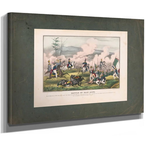 Battle of Palo Altomay 8th 1846 Between 29 Americans Under General Taylor — Stretched Canvas Print | Bella Frye