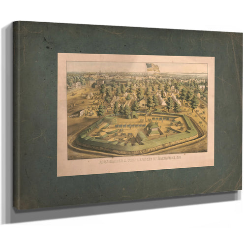 Fort Number 1 West Defences of Baltimore Md 1863 — Stretched Canvas Print | Bella Frye