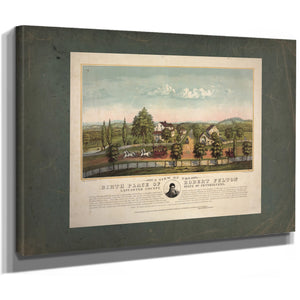 a View of the Birth Place of Robert Fulton Lancaster County State of Pennsylv — Stretched Canvas Print | Bella Frye