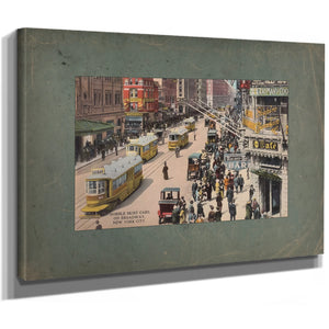 The Broadway Line Gilded Age Street Scene — Stretched Canvas Print | Bella Frye