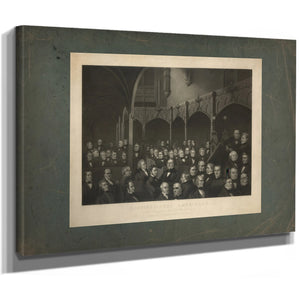 Distinguished Americans at a Meeting of the New York Historical Society 19th — Stretched Canvas Print | Bella Frye
