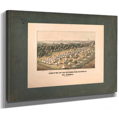 Camp of the 7 Me V Rgt Patterson Park Baltimore Md Col Marshall Looking Ssw — Stretched Canvas Print | Bella Frye