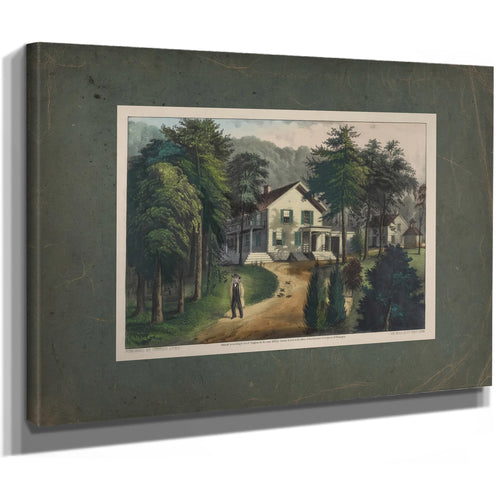 Chappaqua Farm West Chester County Ny the Residence of the Hon Horace Greely — Stretched Canvas Print | Bella Frye