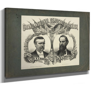 Grand National Democratic Banner_ 188 188 — Stretched Canvas Print | Bella Frye