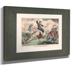 Death of Tecumseh Battle of the Thames Oct 18 1813 1846 — Stretched Canvas Print | Bella Frye